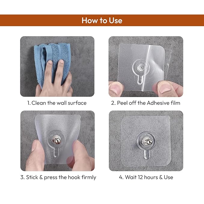 Adhesive Screw Hooks Effortless Wall Hooks™